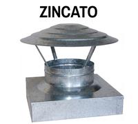 CINESINO 45x45cm Perfetto® LAMIERA ZINCATA Comignolo QUADRA Anti-Pioggia [EEK: A]