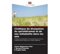 Cinétique de dissipation du spirotétramat et de son métabolite dans les sols: Cinétique de dissipation du spirotétramat et de son métabolite dans quatre sols indiens différents