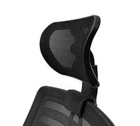 Cingc - Supporto lombare e per la testa regolabile per sedia da ufficio, con giunto girevole, supporto per il collo e la schiena per sedia girevole ergonomica alta, poltrona direzionale, nero, clip di