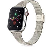Cingcio compatibile con cinghia di orologio Apple 44mm 42mm 40mm 38mm 45mm 41mm da 41 mm Slim stretto inossidabile incotle in metallo Cinta di sostituzione della fibbia in metallo per iwatch Serie 7 6