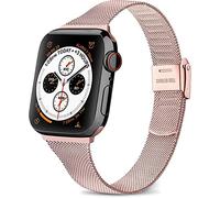 Cingcio compatibile con cinghia di orologio Apple 44mm 42mm 40mm 38mm 45mm 41mm da 41 mm Slim stretto inossidabile incotle in metallo Cinta di sostituzione della fibbia in metallo per iwatch Serie 7 6