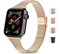 Cingcio compatibile con cinghia di orologio Apple 44mm 42mm 40mm 38mm 45mm 41mm da 41 mm Slim stretto inossidabile incotle in metallo Cinta di sostituzione della fibbia in metallo per iwatch Serie 7 6