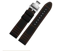Cingcio più lungo 20 mm 22 mm in silicone sport di orologio da guardia immersione in gomma impermeabile maschio allungata accessoria per orologi di orologi (colore: chiusura di distribuzione rossa,