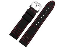 Cingcio più lungo 20 mm 22 mm in silicone sport di orologio da guardia immersione in gomma impermeabile maschio allungata accessoria per orologi di orologi (colore: chiusura di distribuzione rossa,