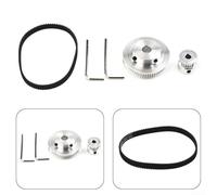 Cinghia 2GT passo 2 mm 200 mm con pulegge dentate in alluminio 20T e 60T compatibile con Reprap MendelMax per stampanti 3D