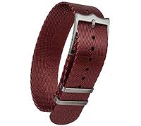 Cinghia a spina di pesce a passaggio singolo | 20 mm 22 mm | nero blu verde rosso grigio | stile NATO G10 ZULU | fibbia a corona regolabile | barre a molla e strumento inclusi, 20mm, Nylon