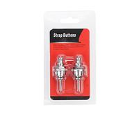 Cinghia antiscivolo per chitarra elettrica, fibbia a tracolla per ukulele per chitarra acustica folk, basso con blocco coda, fibbia per tracolla per ukulele (2 pezzi) argento)