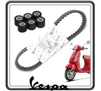 CINGHIA CINTURA TRASMISSIONE DISTRIBUZIONE ORIGINALE PER PIAGGIO VESPA ET2 50 DAL 1998 AL 2005 - VESPA LX 4T 50 (2005-2008) - PIAGGIO ZIP 4T 50 (2000-2014) COMPLETA DI 6 RULLI 19x15.5 mm - 6gr.