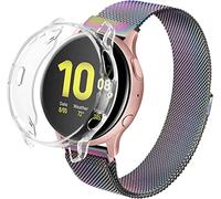 Cinghia compatibile con compatibile con samsung galaxy orologio da 42 mm/orologio attivo 2 / galaxy 3 41 mm 20 mm Sostituzione del braccialetto in metallo in metallo in acciaio inossidabile per