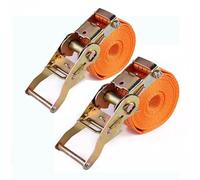 Cinghia Con Cricchetto Senza Gancio 38mm 5m 800daN X2 Cinghie Di Fissaggio Per Portapacchi Auto Carrello Trasporto Barre Portatutto Portabagagli(Orange A,3.8cmx9m/1.49x354in)