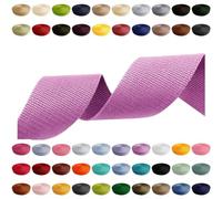 Cinghia da 2 m, 5 m, 10 m, 50 m, 50 colori, larghezza 10 mm, 15 mm, 20 mm, 25 mm, 30 mm, 40 mm, 50 mm, in polipropilene, ideale per progetti fai da te, artigianato e attività all'aperto (375), viola,