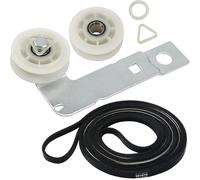Cinghia del tamburo dell'asciugatrice, puleggia tenditrice e kit puleggia compatibili con gli essiccatori May-tag e Ken-more