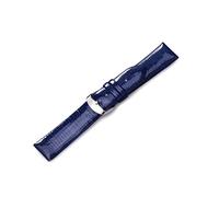 Cinghia della fascia pelle verniciata donne cinturino 12mm-22mm Lizard criterio di sostituzione Blu Reale,14mm