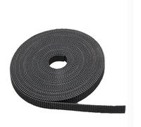 Cinghia dentata aperta 2Gt larghezza 6 mm 10 for stampante 3D, cinghia rinforzata antiusura, passo 2 parti di ricambio(Black,(Gt2 6Mm) 50Meters)