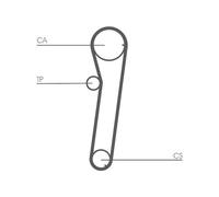 Cinghia Dentata Continental Ctam CT739 per Daihatsu Kia
