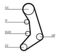 Continental Cinghia di distribuzione CT758 ContiTech per VW e Volvo