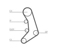 Continental Cinghia di distribuzione CT758 ContiTech per VW e Volvo