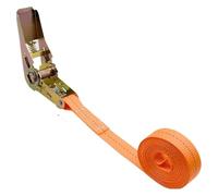 Cinghia di ancoraggio for carichi con corda tensione for auto da 5 m x 25 mm, robusta cinghia a cricchetto, sgancio rapido for strumenti fissaggio for bagagli e borse(Orange)