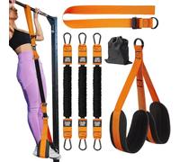 Cinghia di assistenza alla trazione - Cinghia di allenamento regolabile con supporto per piede e ginocchio in tessuto | Accessorio per il fitness in casa per principianti, bodybuilding ed esercizi di