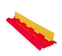 Cinghia di decelerazione della velocità con scanalatura metallica, piastra di copertura protettiva in gomma e plastica PVC per dossi stradali(1pc color 6)