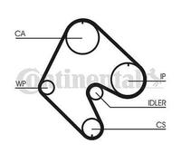 Cinghia Di Distribuzione CONTINENTAL CTAM CT529 Per OPEL, VAUXHALL