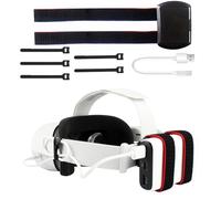 Cinghia di fissaggio universale per batteria VR per Quest /Quest2/Quest3/Quest3S/Vision Pro, VR Headset Power Bank Staffa di fissaggio con cavo di ricarica, supporto per caricabatterie VR Accessorio