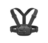 Cinghia di montaggio regolabile per Insta360 e fotocamere sportive, supporto compatto in ABS per la prima persona POV, 26 x 30 x 5 cm, nero