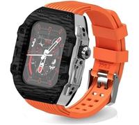 Cinghia di orologio in gomma in fluoro ultra 49 mm+kit di modifica della fibra di carbonio in fibra di carbonio ， per 8 7 6 5 4 SE 45 mm 44 mm Serie di orologio Cinta di copertura di sostituzione