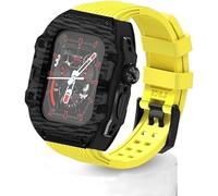 Cinghia di orologio in gomma in fluoro ultra 49 mm+kit di modifica della fibra di carbonio in fibra di carbonio ， per 8 7 6 5 4 SE 45 mm 44 mm Serie di orologio Cinta di copertura di sostituzione