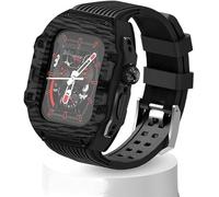 Cinghia di orologio in gomma in fluoro ultra 49 mm+kit di modifica della fibra di carbonio in fibra di carbonio ， per 8 7 6 5 4 SE 45 mm 44 mm Serie di orologio Cinta di copertura di sostituzione