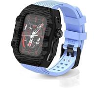 Cinghia di orologio in gomma in fluoro ultra 49 mm+kit di modifica della fibra di carbonio in fibra di carbonio ， per 8 7 6 5 4 SE 45 mm 44 mm Serie di orologio Cinta di copertura di sostituzione