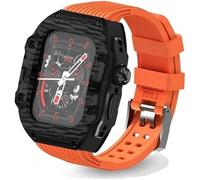 Cinghia di orologio in gomma in fluoro ultra 49 mm+kit di modifica della fibra di carbonio in fibra di carbonio ， per 8 7 6 5 4 SE 45 mm 44 mm Serie di orologio Cinta di copertura di sostituzione