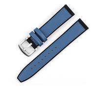 Cinghia di orologio in pelle 20mm da 22 mm in acciaio inossidabile in acciaio inossidabile Sostituzione della banda di guardia silicone adatta per uomini orologi (colore a fascia: anello in pelle