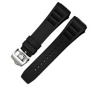 Cinghia di orologio in silicone in gomma per Richard Mille RM011 Accessori a nastro in silicone Accessori per orologi da uomo 25-20 mm (colore: preto, dimensione: 25 mm oro rosa)