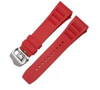 Cinghia di orologio in silicone in gomma per Richard Mille RM011 Accessori a nastro in silicone Accessori per orologi da uomo 25-20 mm (colore: preto, dimensione: 25 mm oro rosa)