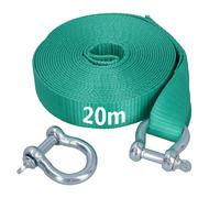 Cinghia di recupero extra lunga 20 m corda di traino e due ganci 8T traino 4x...