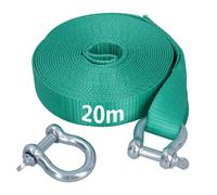 Cinghia di recupero extra lunga 20 m corda di traino e due ganci 8T traino 4x...