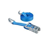 Cinghia di serraggio, 6m, cricchetto, ganci JJ, blu - THIRARD
