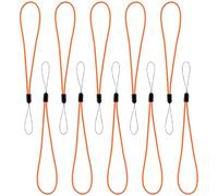 Cinghia di sicurezza elastica per computer da bicicletta, corda elastica anti-perdita per supporto fotocamera GPS, cordino in nylon poliestere lattice, 15-32 cm (arancione)