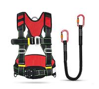 Cinghia di sicurezza per arrampicata, Imbracatura di sicurezza for lavori in quota, corda di sicurezza anticaduta, cintura di arrampicata for metà corpo, tetto/Rosso/D(Red,B)