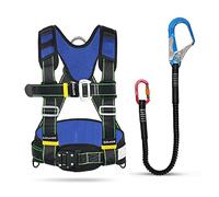 Cinghia di sicurezza per arrampicata, Imbracatura di sicurezza for lavori in quota, corda di sicurezza anticaduta, cintura di arrampicata for metà corpo, tetto/Rosso/D(Blue,C)