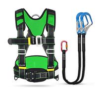 Cinghia di sicurezza per arrampicata, Imbracatura di sicurezza for lavori in quota, corda di sicurezza anticaduta, cintura di arrampicata for metà corpo, tetto/Rosso/D(Green,E)