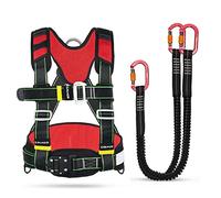 Cinghia di sicurezza per arrampicata, Imbracatura di sicurezza for lavori in quota, corda di sicurezza anticaduta, cintura di arrampicata for metà corpo, tetto/Rosso/D(Red,D)