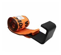 Cinghia di sicurezza per verricello roll-off arancione Mytee Products da 4"""" x5' per container con gancio piatto grande - 5400 libbre WLL Cinghia