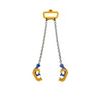 Cinghia di sollevamento in acciaio, sollevatore for fusti a 2 ganci, gancio superiore for carrello elevatore con gru, sollevatore fusti da 1 tonnellata(Style 2)