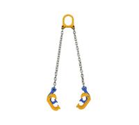 Cinghia di sollevamento in acciaio, sollevatore for fusti a 2 ganci, gancio superiore for carrello elevatore con gru, sollevatore fusti da 1 tonnellata(Style 1)