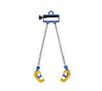 Cinghia di sollevamento in acciaio, sollevatore for fusti a 2 ganci, gancio superiore for carrello elevatore con gru, sollevatore fusti da 1 tonnellata(Style 4)