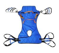 Cinghia di sollevamento per tutto il corpo, con poggiatesta e apertura per WC, 37 x 30 x 15 cm, cinghia di trasferimento per anziani e persone con disabilità, design avvolgente sulla coscia, blu