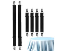 Cinghia di Supporto per tovaglie, Pinza sotto tovaglia, Cinghia di Supporto in Tessuto da Campeggio, Cinghia a Clip sotto la tovaglia, Stella di Fissaggio per tovaglia Regolabile per PIC-nic