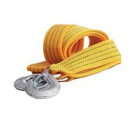 Cinghia di traino, Fune di traino in nylon for auto con gancio in metallo for rimorchio e soccorso fuoristrada, fluorescente, 4 metri